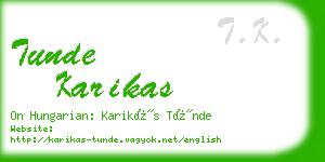 tunde karikas business card